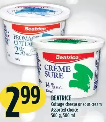 Marché Adonis Beatrice cottage cheese or sour cream offer