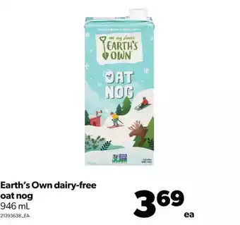 Real Canadian Superstore Earth's own dairy-free oat nog offer