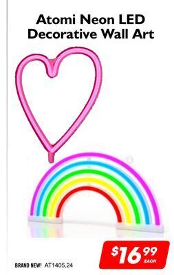 Factory Direct Debranded atomi neon led decorative wall art offer