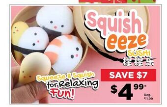 Showcase Squisheeze sushi offer