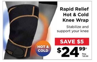 Showcase Rapid relief hot & cold knee wrap offer