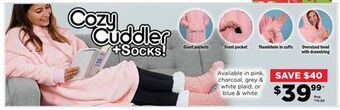Showcase Cozy cuddler+socks! offer