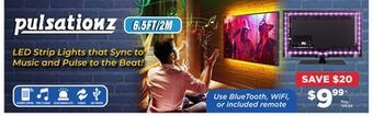 Showcase Pulsationz led strip lights that sync to music and pulse to the beat! offer