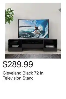 Costco Cleveland black 72 in. television stand offer