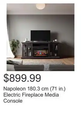 Costco Napoleon 180.3 cm (71 in.) electric fireplace media console offer