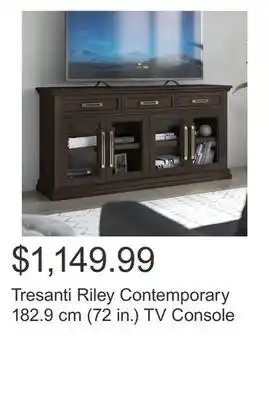Costco Tresanti riley contemporary 182.9 cm (72 in.) tv console offer