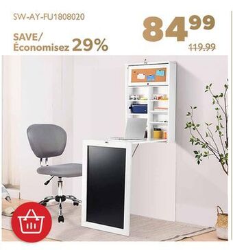 Shopper+ Wall mount desk fold out convertible desk with large storage area - sortwise offer