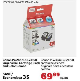 Shopper+ Canon pg245xl cl246xl original ink cartridge black and color combo offer