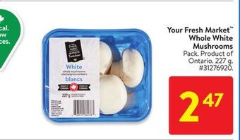 Walmart Your fresh market whole white mushrooms offer