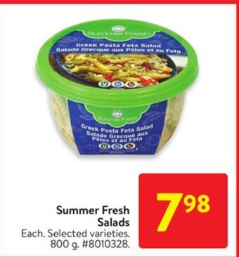 Walmart Summer fresh salads offer