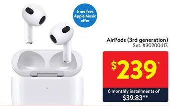 Walmart Airpods (3rd generation) offer