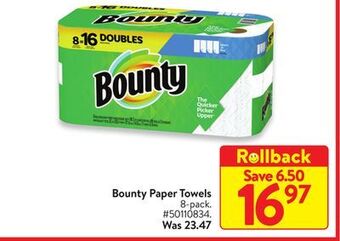 Walmart Bounty paper towels offer