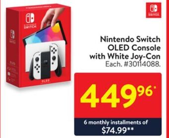 Walmart Nintendo switch oled console with white joy-con offer