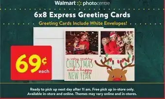 Walmart 6x8 express greeting cards offer