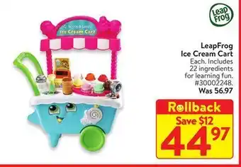 Walmart Leapfrog ice cream cart offer