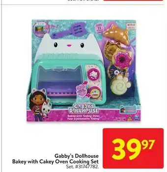 Walmart Gabby's dollhouse bakey with cakey oven cooking set offer