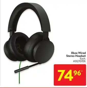 Walmart Xbox wired stereo headset offer