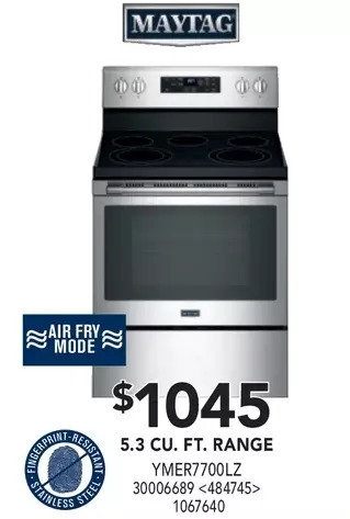 Lowe's Maytag 5.3 cu. ft. range offer