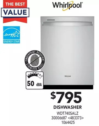 Lowe's Whirlpool dishwasher offer
