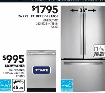 Lowe's 26.7 cu. ft. refrigerator offer