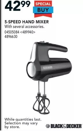Lowe's Black&decker 5-speed hand mixer offer