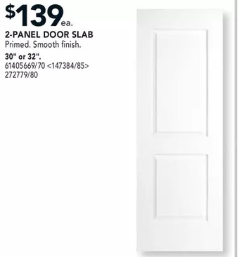 Lowe's 2-panel door slab offer