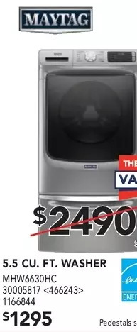 RONA Maytag 5.5 cu. ft. washer offer