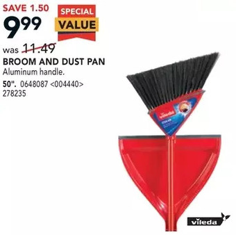 Vileda broom and dust pan