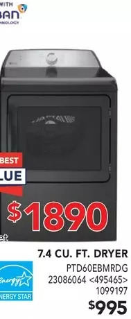 RONA 7.4 cu. ft. dryer offer
