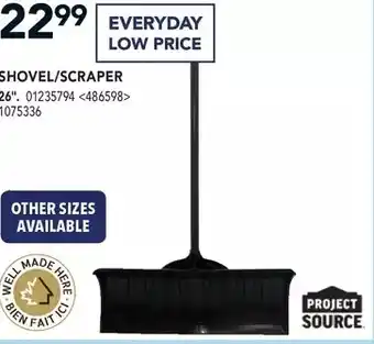 Lowe's Project source shovel/scrapper 26" offer