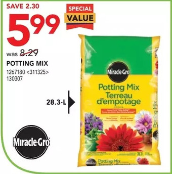 RONA Miracle-gro potting mix offer