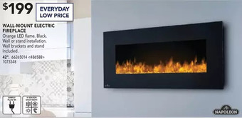 Lowe's Napoleon wall-mount electric fireplace offer