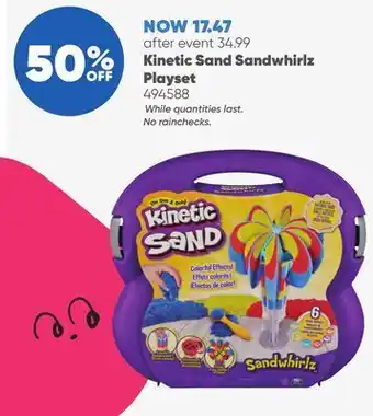 Toys R us Spin master kinetic sand sandwhirlz playset offer