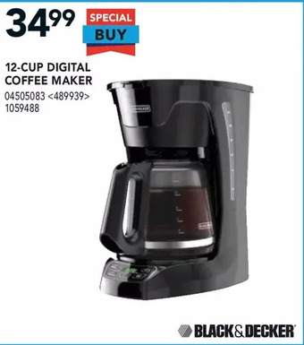 Lowe's Black & decker 12-cup digital coffee maker offer