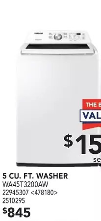 RONA 5 cu. ft. washer offer