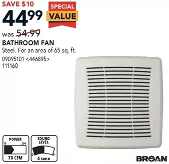 RONA Broan bathroom fan offer