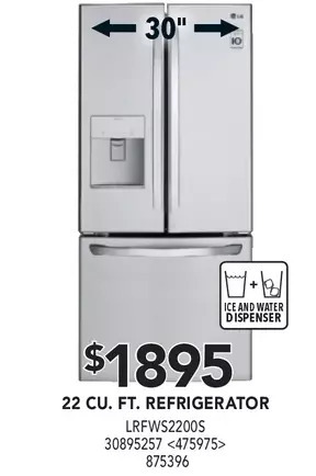 RONA 22 cu. ft. refrigerator offer