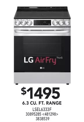 RONA Lg 6.3 cu. ft. range offer