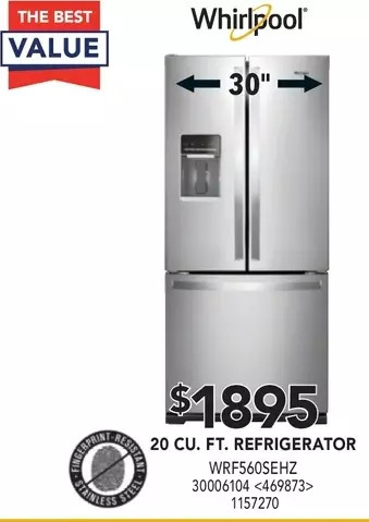 RONA Whirlpool 20 cu. ft. refrigerator offer