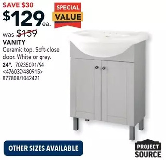 RONA Project source vanity offer