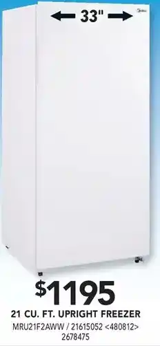 RONA 21 cu. ft. upright freezer offer