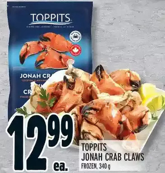 Metro Toppits jonah crab claws offer