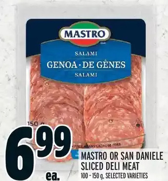 Metro Mastro or san daniele sliced deli meat offer