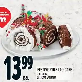 Metro Festive yule log cake offer