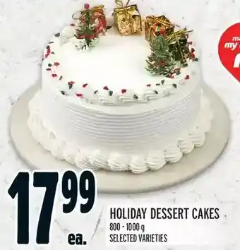 Metro Holiday dessert cakes offer