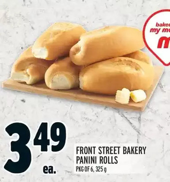 Metro Front street bakery panini rolls offer