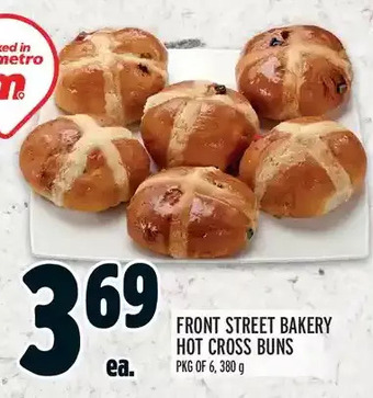 Metro Front street bakery hot cross buns offer
