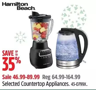 Canadian Tire Hamilton beach countertop appliances offer