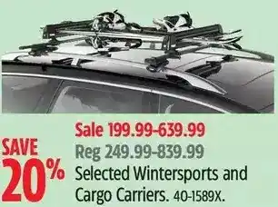 Canadian Tire Wintersports and cargo carriers offer