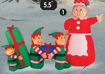 Canadian Tire Inflatable 5.5" mrrs. claus boss scene offer